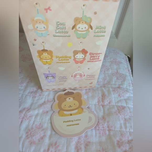 Sanrio Latte Baby Vinyl Plush Keychain โ Pompompurin (Authentic, Confirmed) - Picture 8 of 8